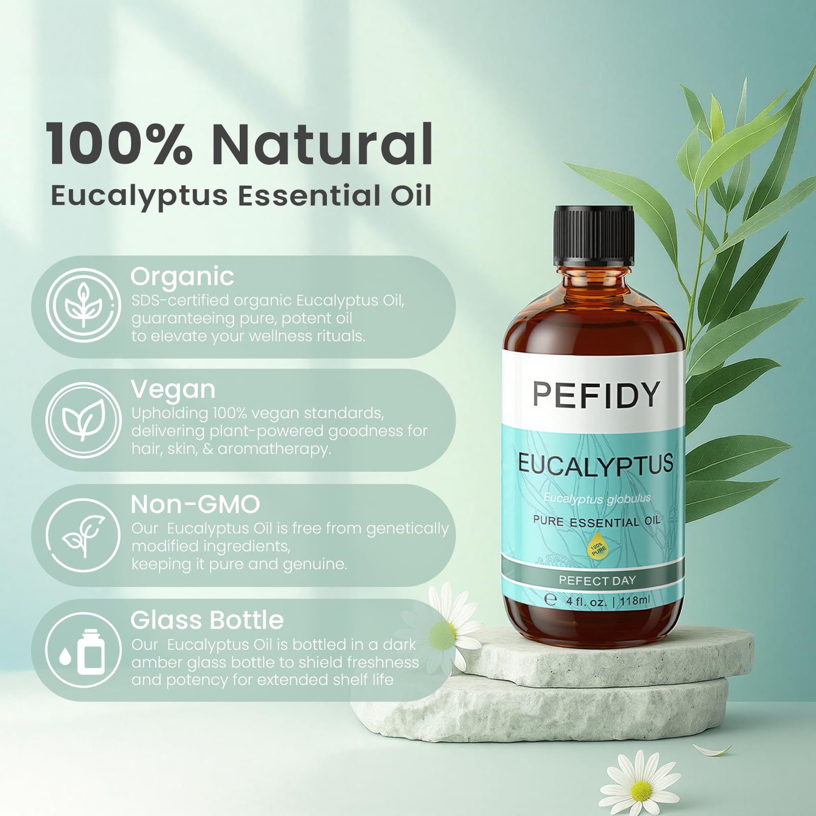 olio essenziale eucalipto 118ml - 100% naturale- Per Aromaterapia, Massaggi, SPA, Cura della Pelle, Capelli e Unghie, Bagno, Fai da Te