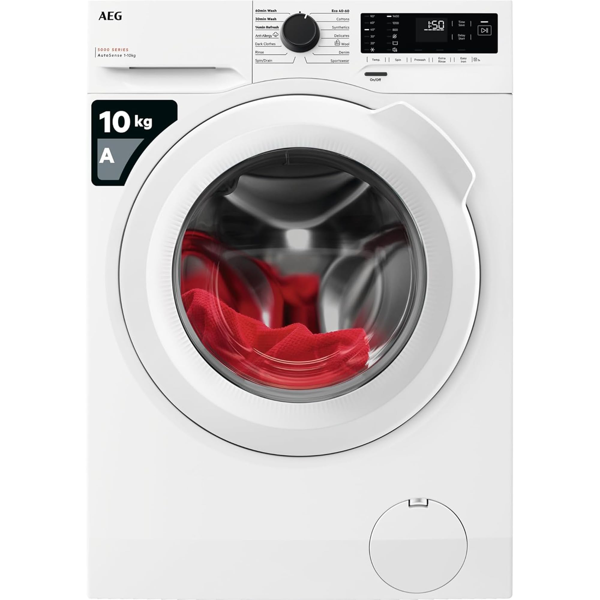 Aeg Lfx50142b 5000 Series Autosense 10Kg 1400Rpm Washing Machine  LFX50142B