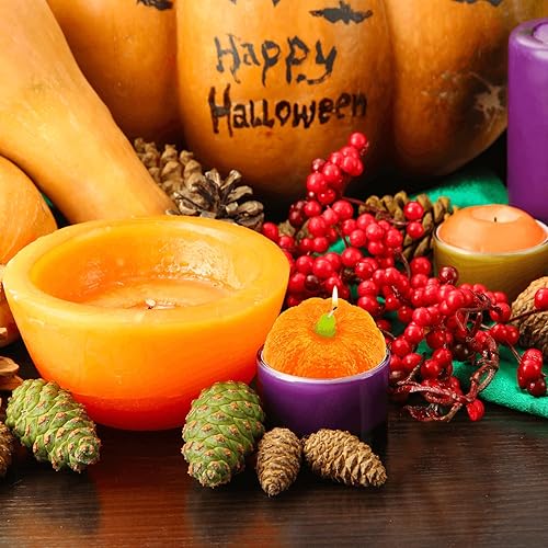 Miniatura 4 de 6 piezas de molde para fondant de hojas de arce de calabaza, molde de silicona de hojas de arce 3D, molde epoxi para velas de calabaza 3D, molde de