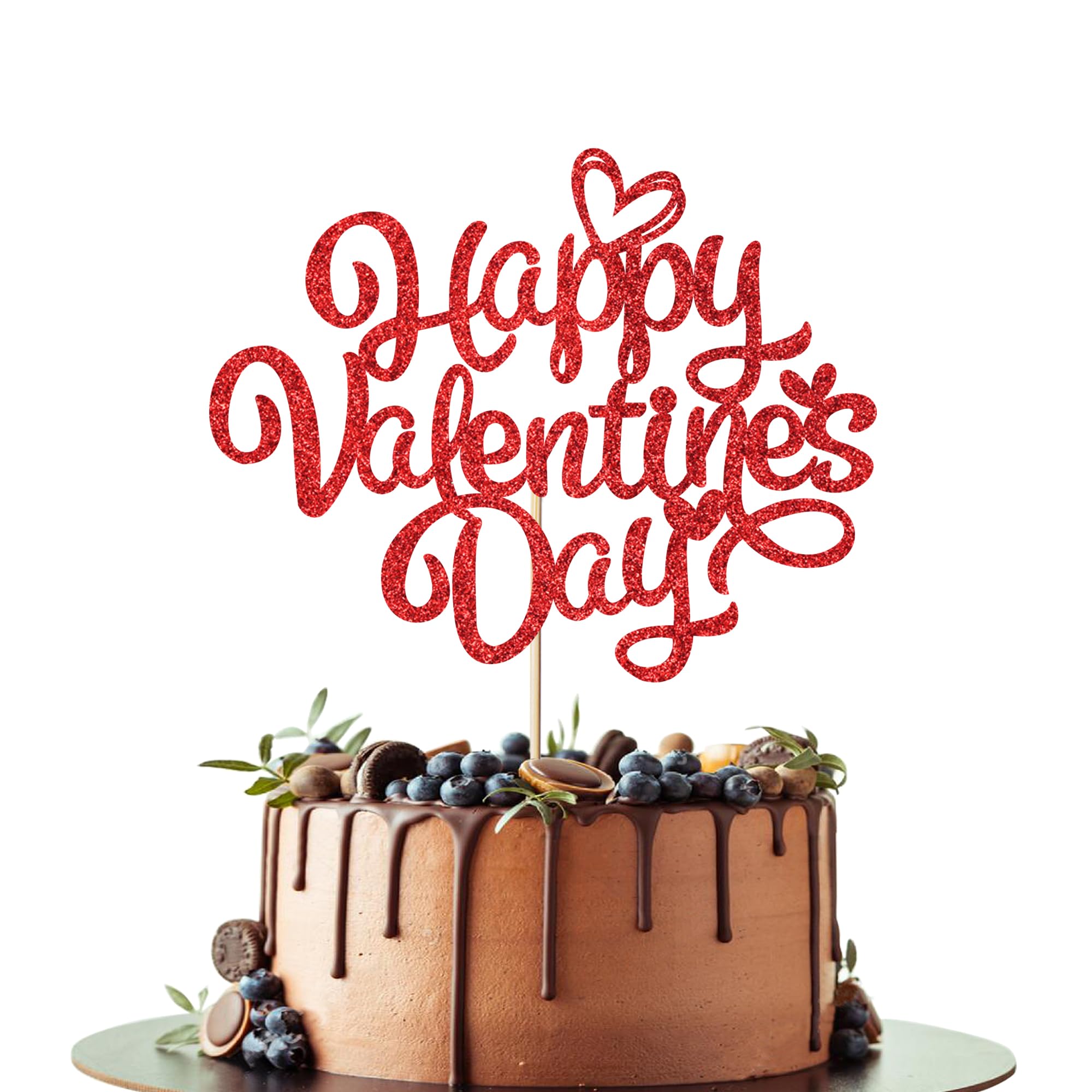 Happy Valentine's Day Cake Topper,Glitter Sweet Love Be Mine Valentines Cake Picks Valentine's Day Theme Birthday Party Cake Decorations for Valentine's Day Party Decorations (Valentine's)
