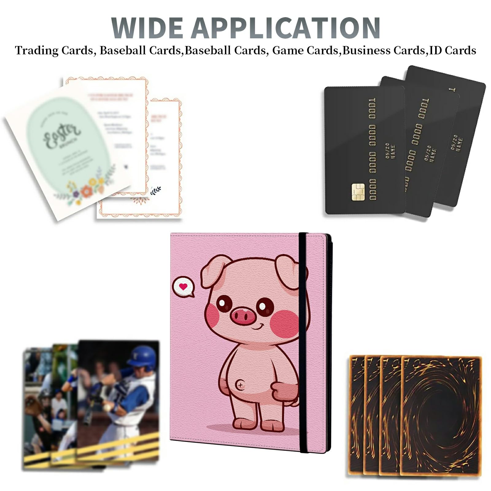 Amazon.com: Pink Pig Card Binder, 9 Pocket Trading Card Album