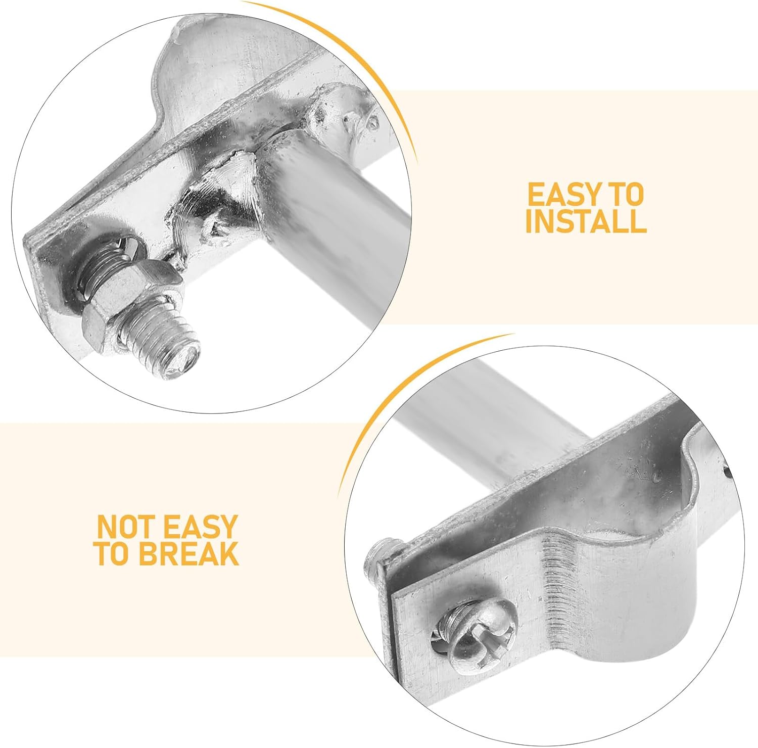 CHILDWEET 8pcs Outdoor Protection Clips Electrical Rod Bracket Set Weatherproof Wall Mount Brackets for Lights Rod Support Versatile Weather-Resistant Outdoor