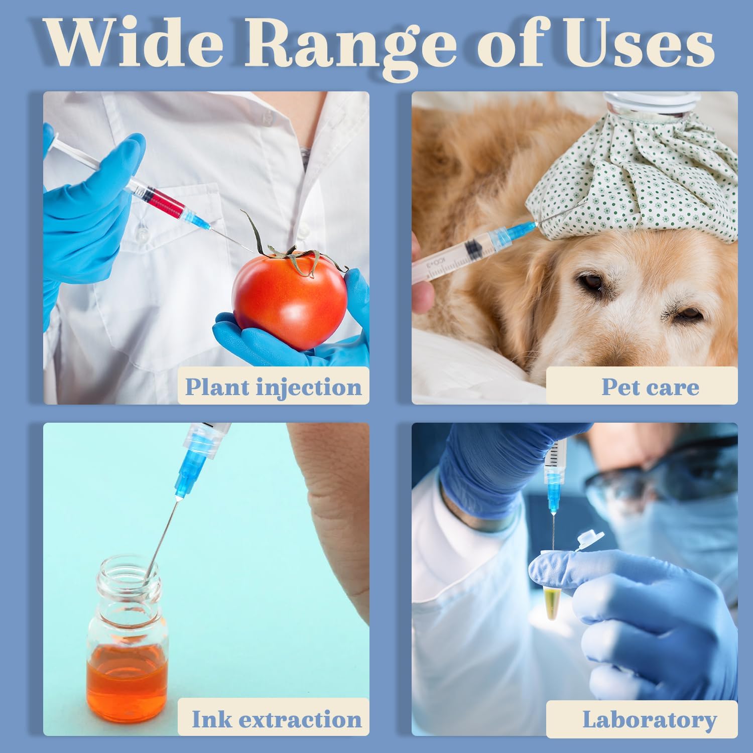 3ml/cc Syringe with 23G1.0 Inch Needle Luer Lock Syringes,Individual Package Suitable for Industrial, Scientific, Measuring,Watering,Oil or Glue Applicator,25Pack