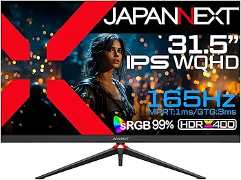ゲーミングモニター　31.5インチ 165Hz 1ms Amazon.co.jp: JAPANNEXT 31.5インチ ゲーミングモニター 165Hz