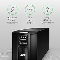 Vista 3 de APC UPS inteligente de 1500VA con SmartConnect, SMT1500C Sinewave UPS batería de respaldo, AVR, 120V, fuente de alimentación ininterrumpida
