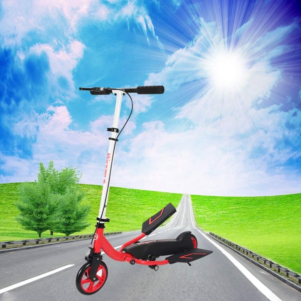 Scooters de Movilidad, Scooter para Adultos, Scooter de Dos Ruedas, Adecuado para Adultos jóvenes, Plegable, liviano, Scooter de un pie, Scooter de Pedal Antideslizante (