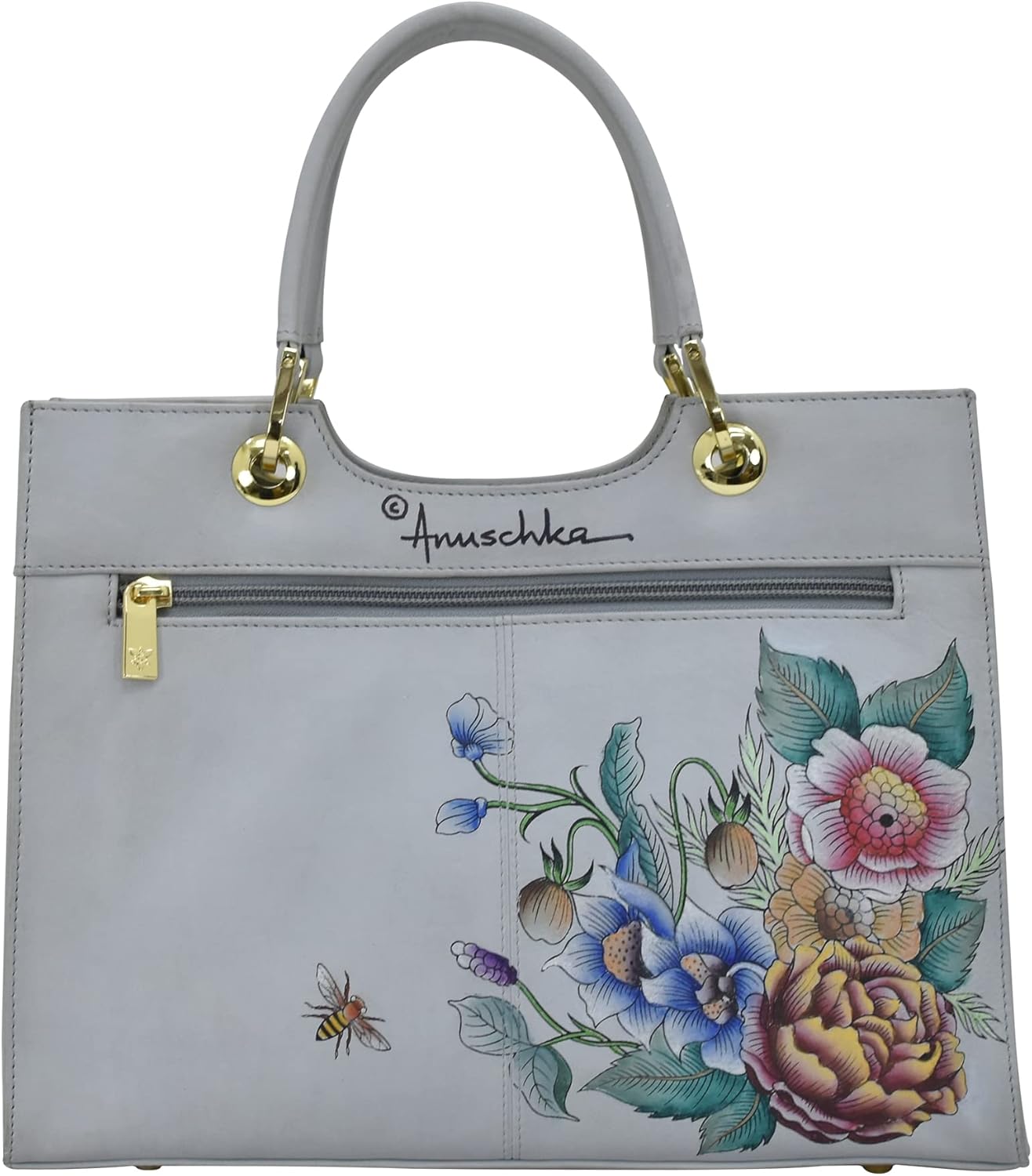 Anuschka Women's Original Hand-Painted Genuine Leather Medium Satchel