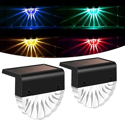 BRIGATTES Solar Light Outdoor for Garden Balcony led Wall lamp Wall Fence Step Waterproof Light Solar Panel Light Decoration for Home,Garden for Deck,Patio,Railing Step Light (20)