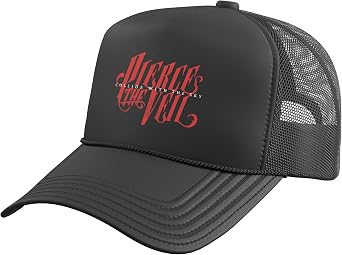 Official Pierce The Veil Collide Red Trucker Hat with Adjustable Mesh Back