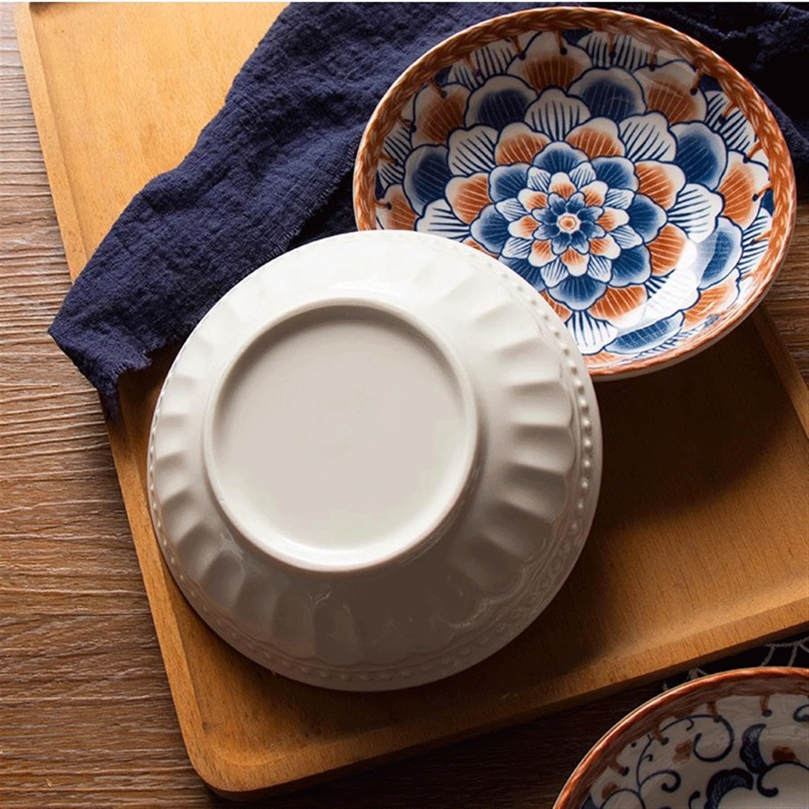 Couverts en céramique, bol à salade, bols à tremper en céramique de style japonais, plats d'assaisonnement, assiettes à collation, applicabilité aux sushis, à la sauce soja, aux desserts, aux fruits