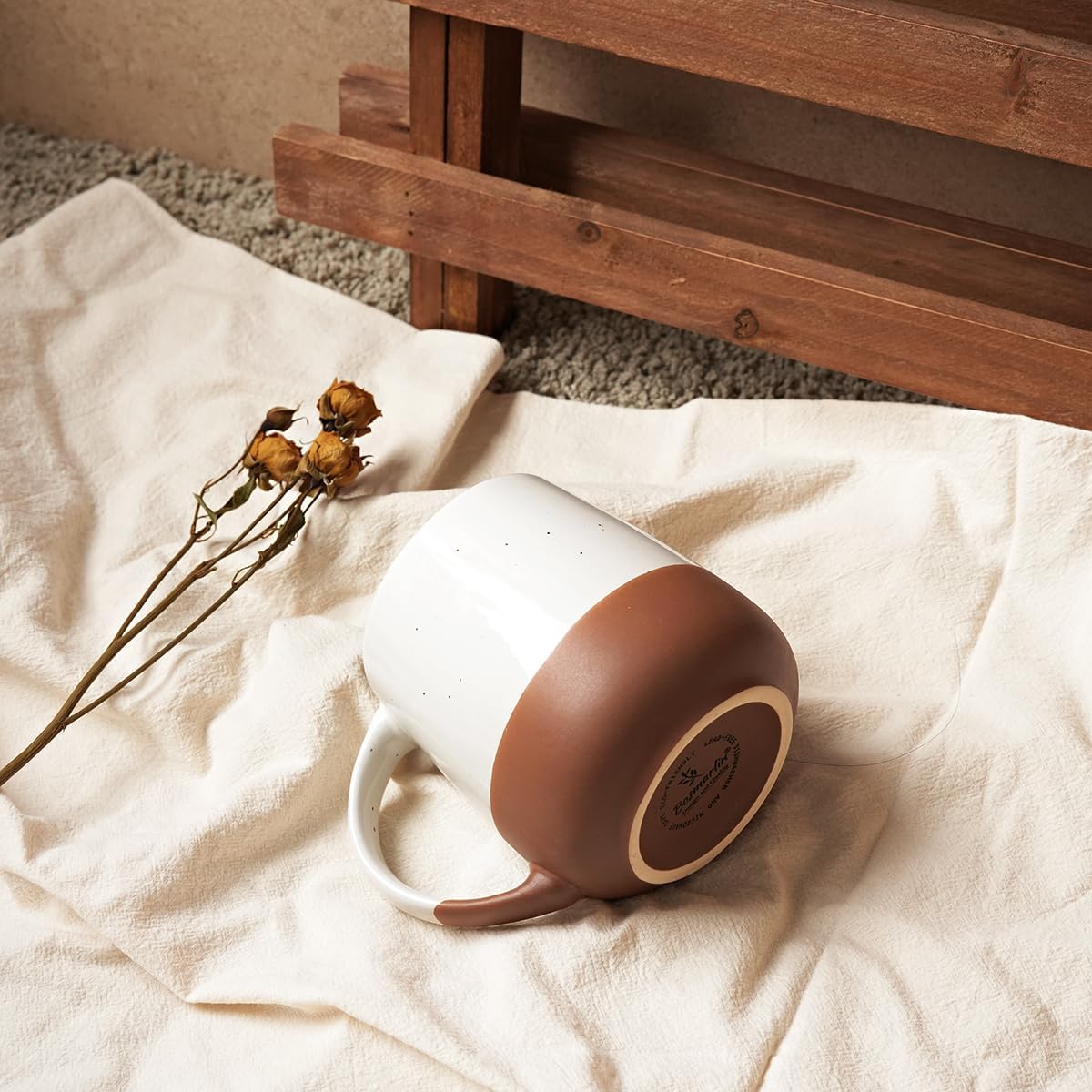 Bosmarlin Extra Large Ceramic Coffee Mug, 22 Oz, Dishwasher and Microwave Safe, Oversized Big Tea Cup (White) - Image 6