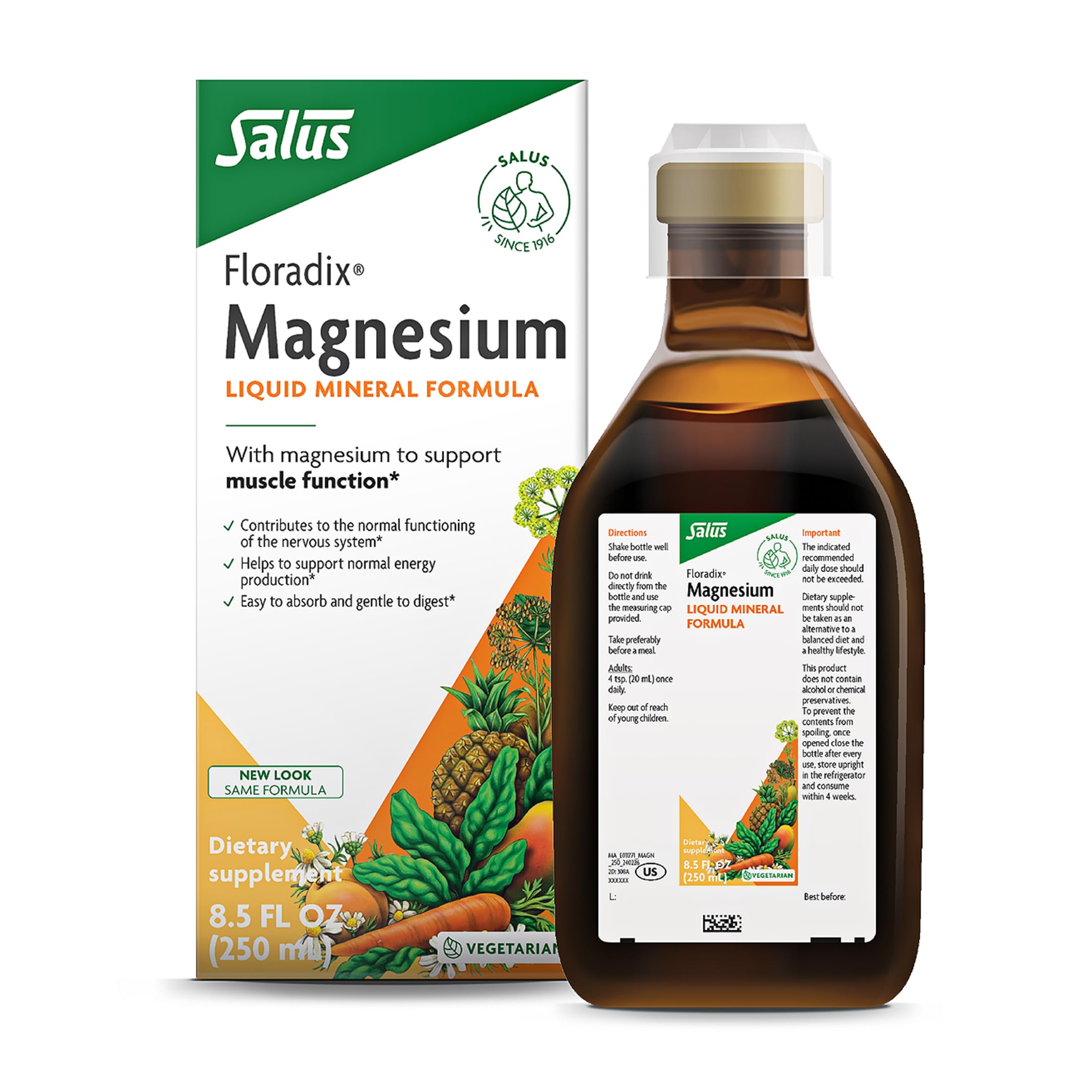 Salus Floradix Magnesium Liquid Mineral Supplement 250ml