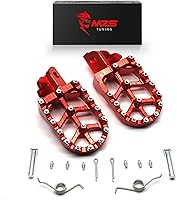 Vista 19 de MZS Estriberas para Moto de Cross, Reposapiés CNC Motocross Ancho MX Pedal Verde Compatible con KX250F 06-18 / KX250 19-24 / KX450F 07-18 / KX450