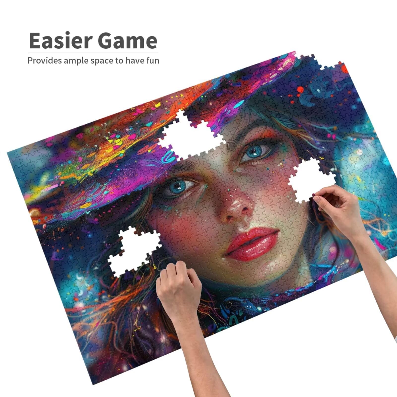 Kobiety Puzzle 5000 Pieces Dream Puzzle Adult Początkujący z pudełkiem prezentowym, DIY Interaktywne puzzle Rodzinna wymagająca gra, Relief Stres Home Wall Room Decor Art Prezent dla mężczyzn 100 x