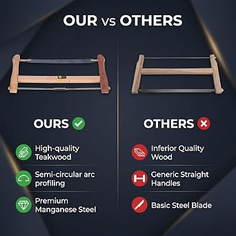 Wood Bow Saw for Woodworking Teakwood Handle Frame Saw with Replaceable Blade (400mm), Carpentry Hand Saw for Cutting Wood, DIY & Craft Projects