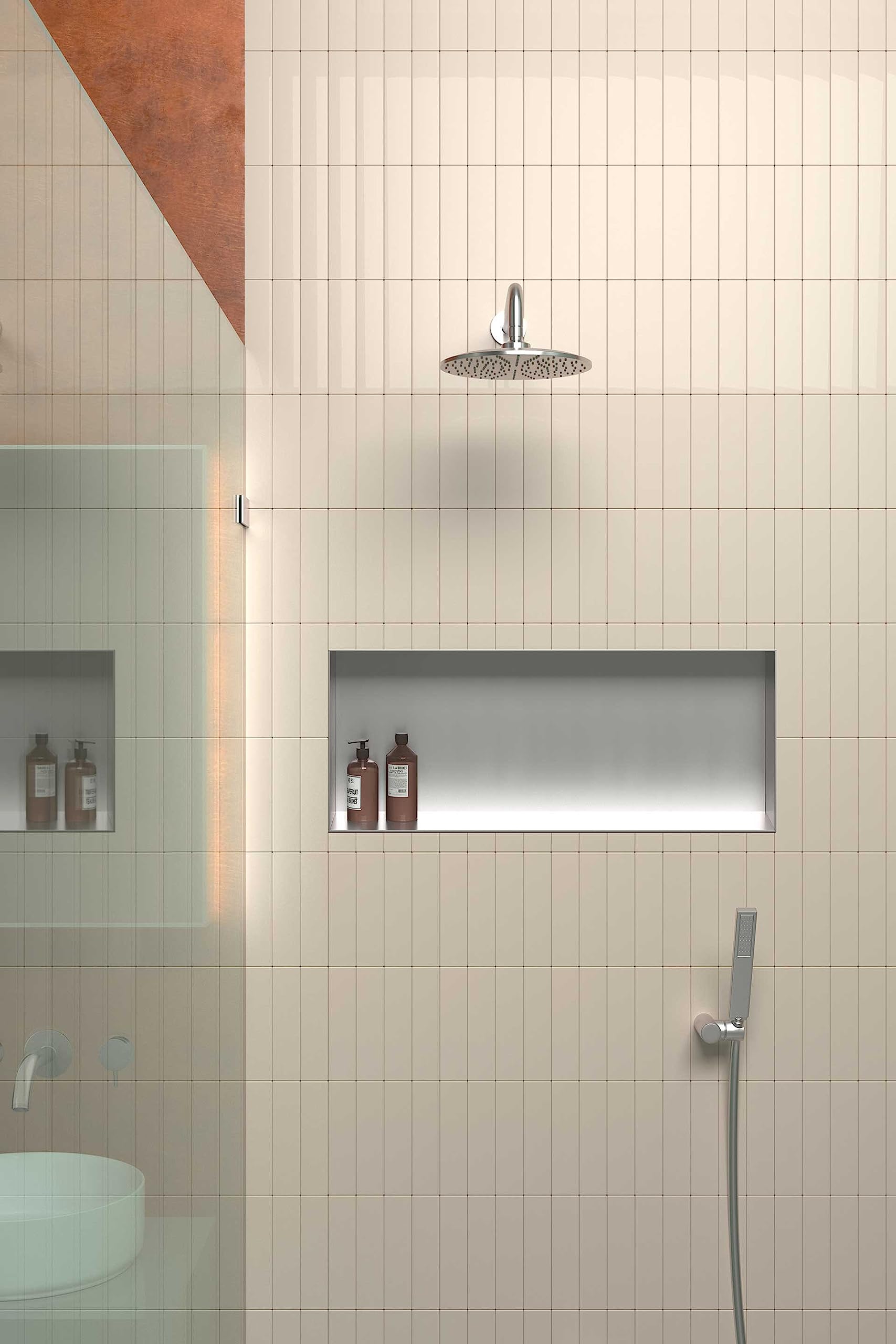 Hornacina de Ducha a Empotrar 60x30x10 cm | Acabado Inoxidable | Estante de Pared para Baño | Diseño Moderno y Resistente | EUROSANIT