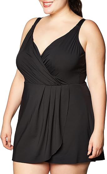 Anne Cole Plus - Swim Dress With Skirted Bottom