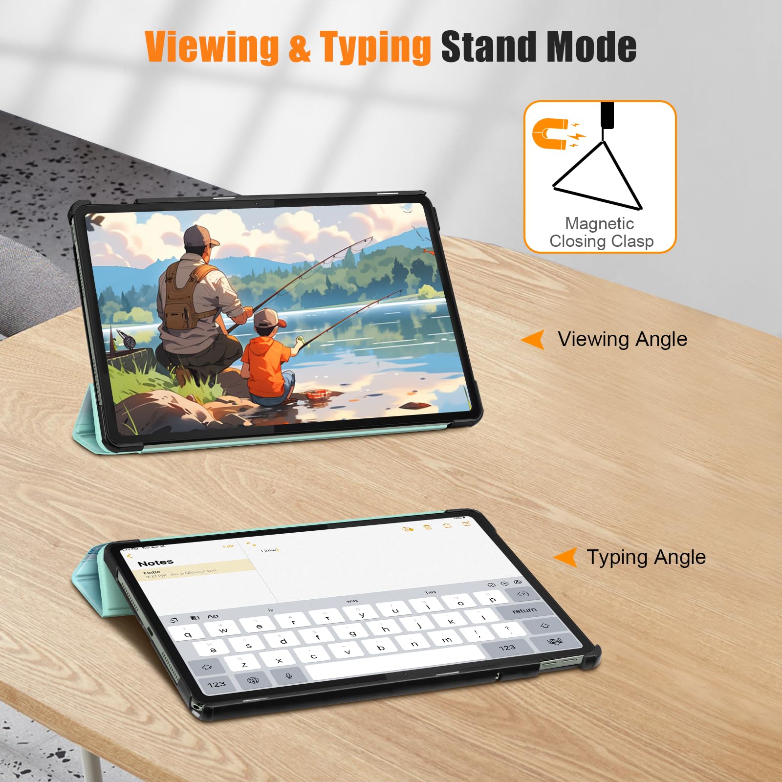 FINTIE Custodia Per Lenovo Tab M11 11 Pollici 2024 - Cover Protettiva Sottile Con Supporto, Auto Sveglia - Nero - Foto 2