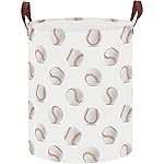 CLOCOR Kids Laundry Basket,Waterproof Baby Boys Nursery Hamper,Collapsible Fabric Storage Container,Toys Bin,Room Decor,Gift BasketBaseball