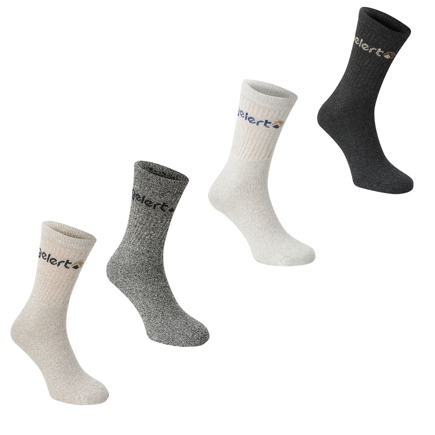 Gelert Kids Boys Walking Boot Sock 4 Pack Junior Socks Grey Junior 1-6