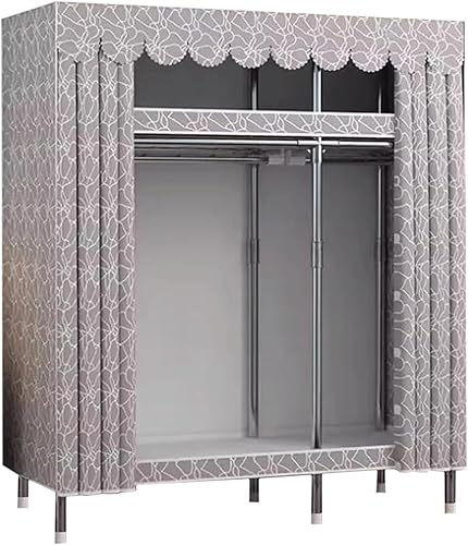 Miniatura 13 de large closets Portable Wardrobe Closet Thickened Steel Pipe Clothes Closet for Bedroom Hanging Large Closet Lightweight Portable Closet Space-saving