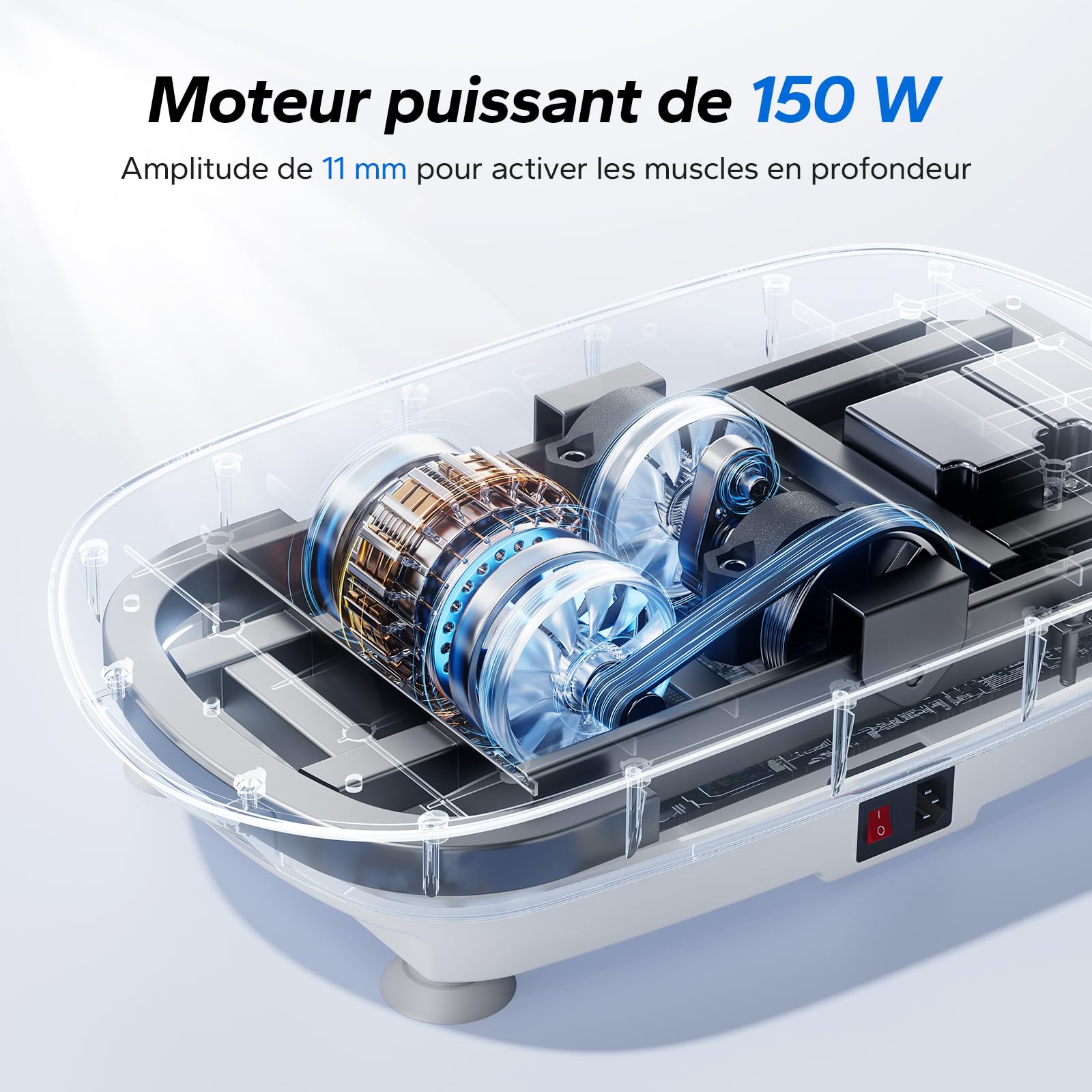 MERACH Plateforme Vibrante, Plaque Vibrante Puissante pour Le Renforcement et la Mise en Forme des Muscles, Contrôle Automatique de la Vitesse, Haut-Parleur Bluetooth Intégré
