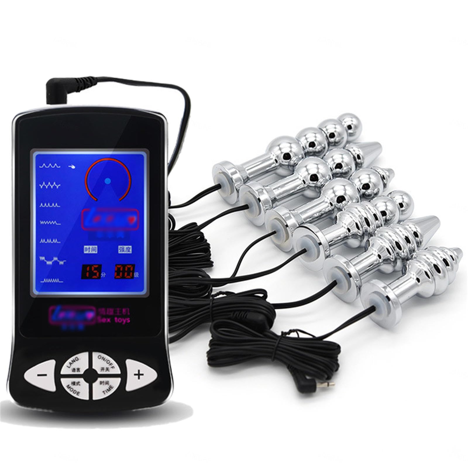 Elektro Reizstromgerät, Analplug, Buttplug zur Elektrostimulation, Elektrostimulationsgerät Kit Elektrische Stimulation Elektro Shock, Estim SM Erotik Sexspielzeug für Männer