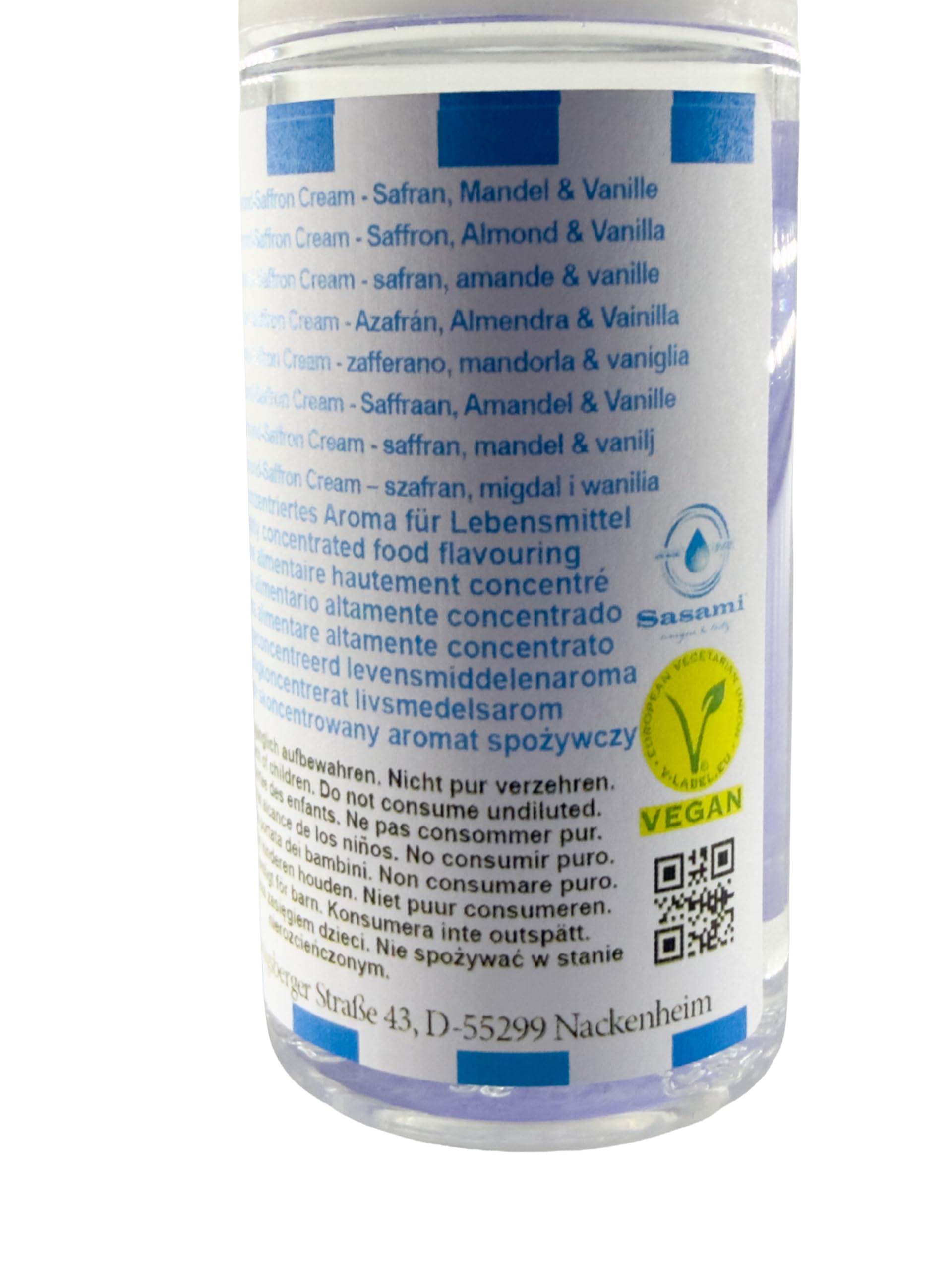 Royal Almond-Saffron Cream - Saffron Almond Vanilla Flavor Concentrate - Vegan - Sasami - 100ml — view 8