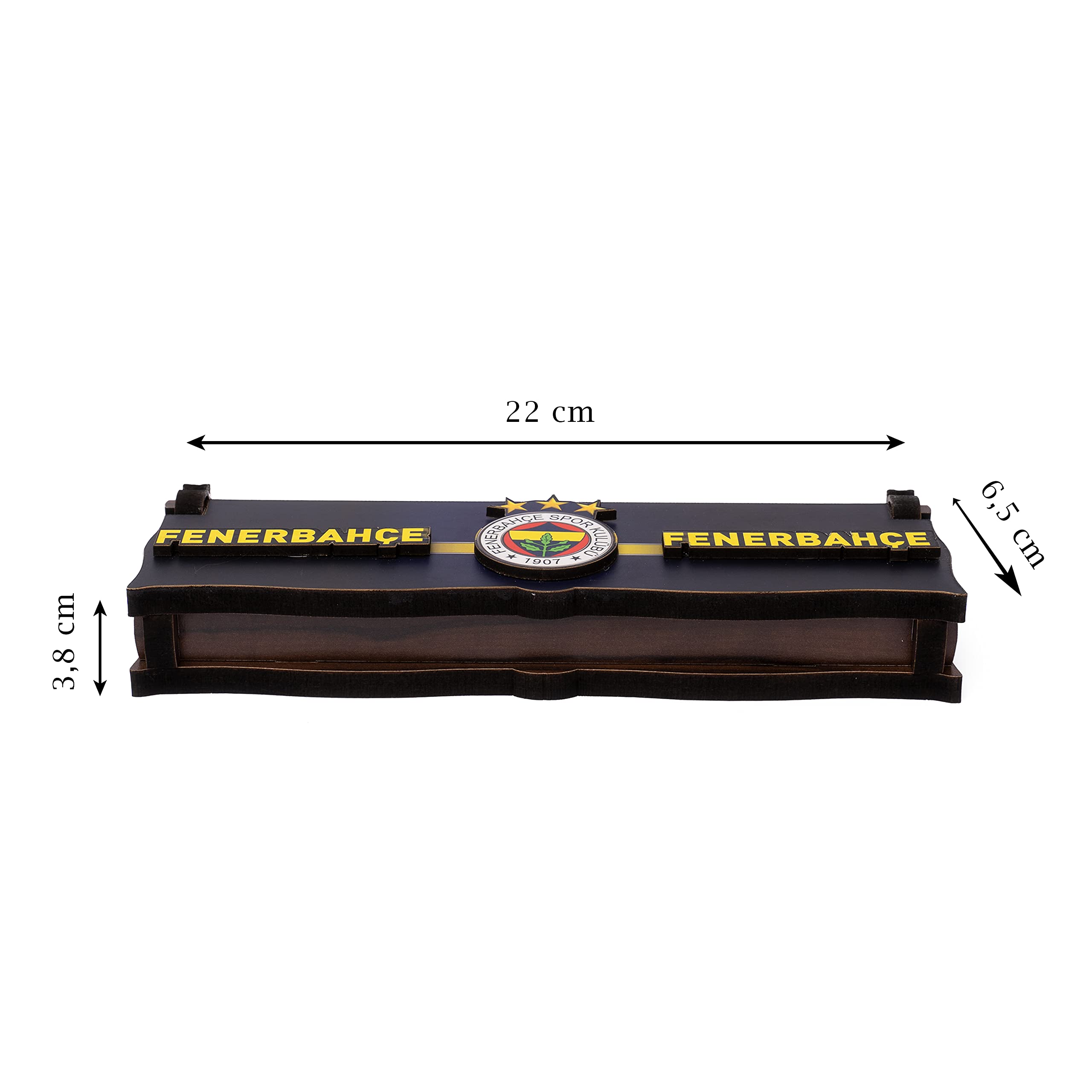 Box Schatulle MIT Gravur aus Holz Handgemacht & Metal Tesbih Gebetskette 'Fenerbahce' für Fußballfans