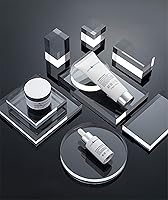 Vista 4 de 25 piezas de material cuadrado acrílico transparente en blanco, hoja cuadrada cortada con láser de plexiglás con esquinas redondas, accesorio