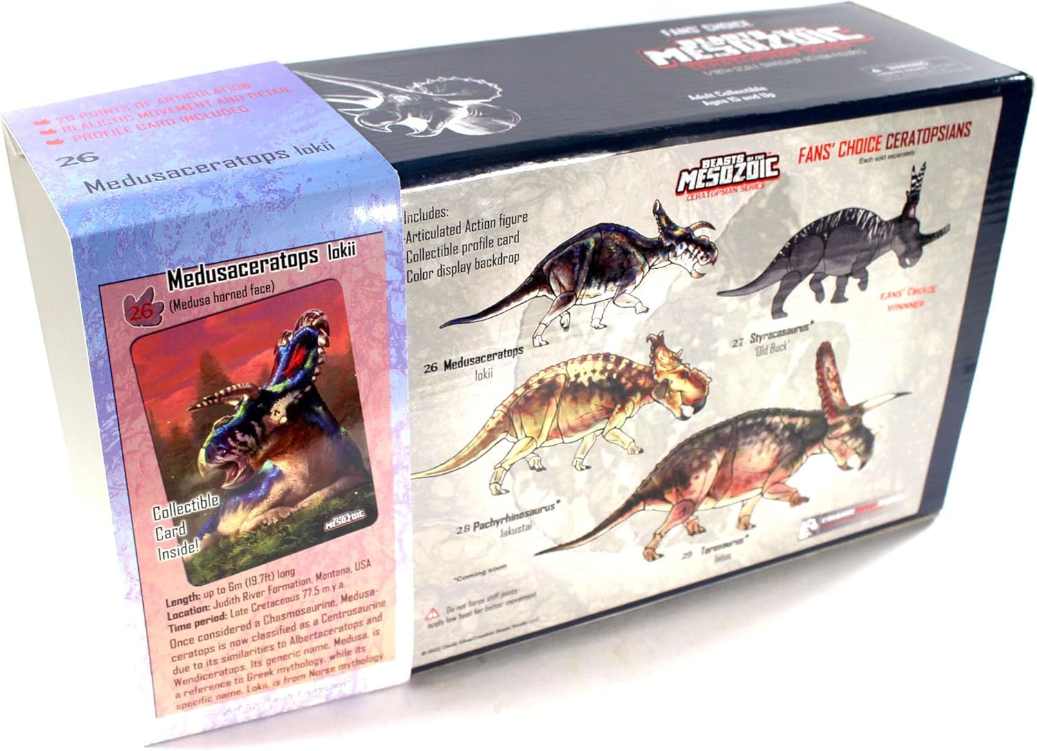 Beasts of The Mesozoic: Medusaceratops Lokii (Fan's Choice) - 1/18th Scale Dinosaur Action Figure -12" Articulated Collectible Miniature, Hand-Painted