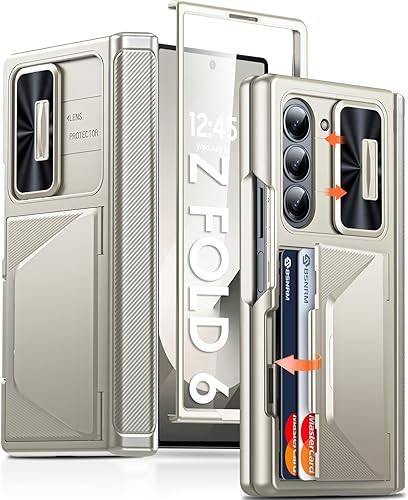 Miniatura 8 de Funda tipo cartera para iPhone 16 Pro con tarjetero (4-5 tarjetas), bloqueo RFID integrado y cubierta de cámara, delgada y elegante funda de