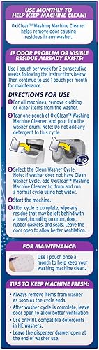 Miniatura 16 de OxiClean - Limpiador de lavadora con olor, 4 unidades