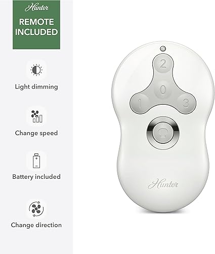 Miniatura 5 de Hunter Fan Company 52391 Dempsey Ventilador de techo, 44 pulgadas, negro mate