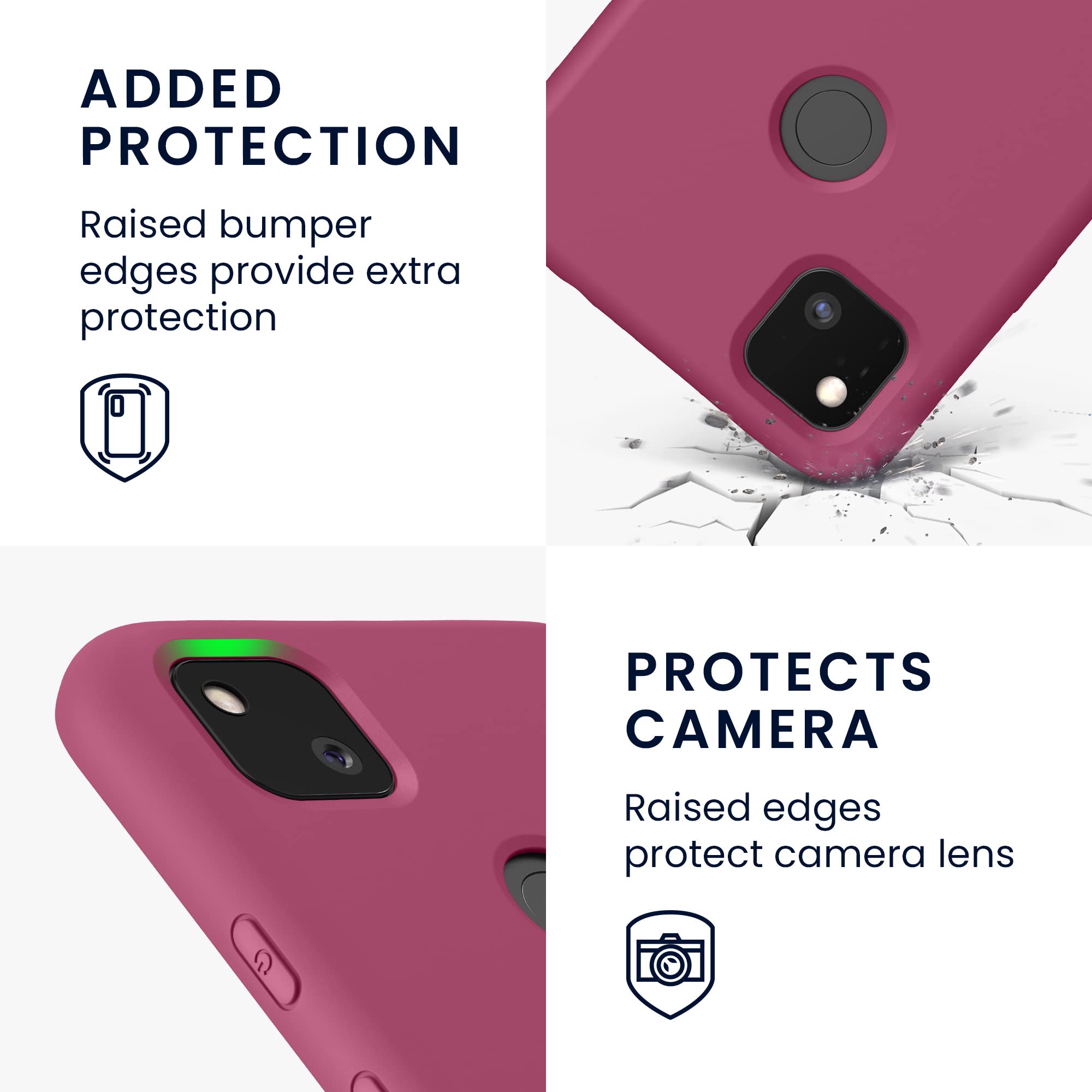 Kwnmobile Handyhülle Für Google Pixel 4a – Transparentes Silikon Mit Wildblumen-Ranken-Motiv