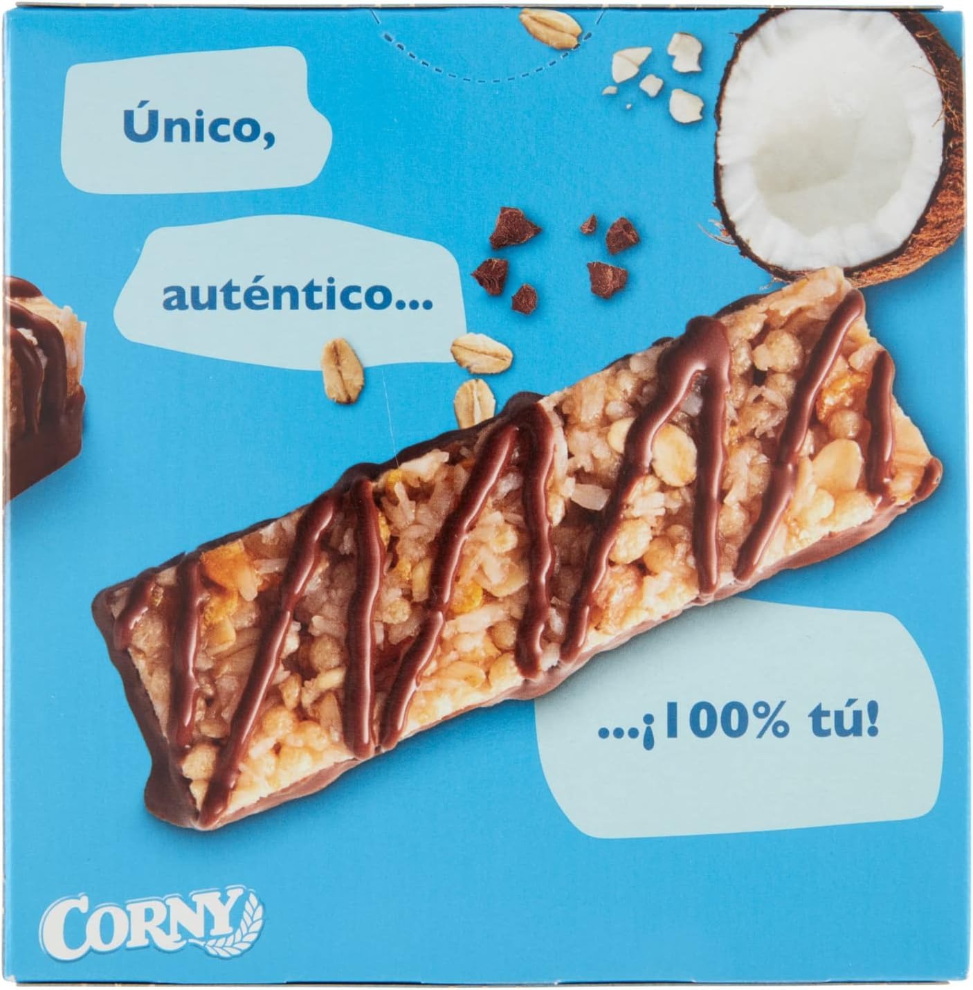 4X Corny Barrette di Cereali con Cioccolato al Latte e Scaglie di Cocco 150g