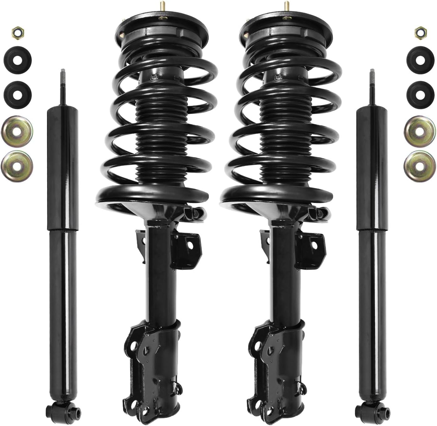 COMPLETESTRUTS - Front Complete Strut Assemblies with Coil Springs and Rear Shock Absorbers Replacement for 2005-2010 Ford Mustang - Set of 4