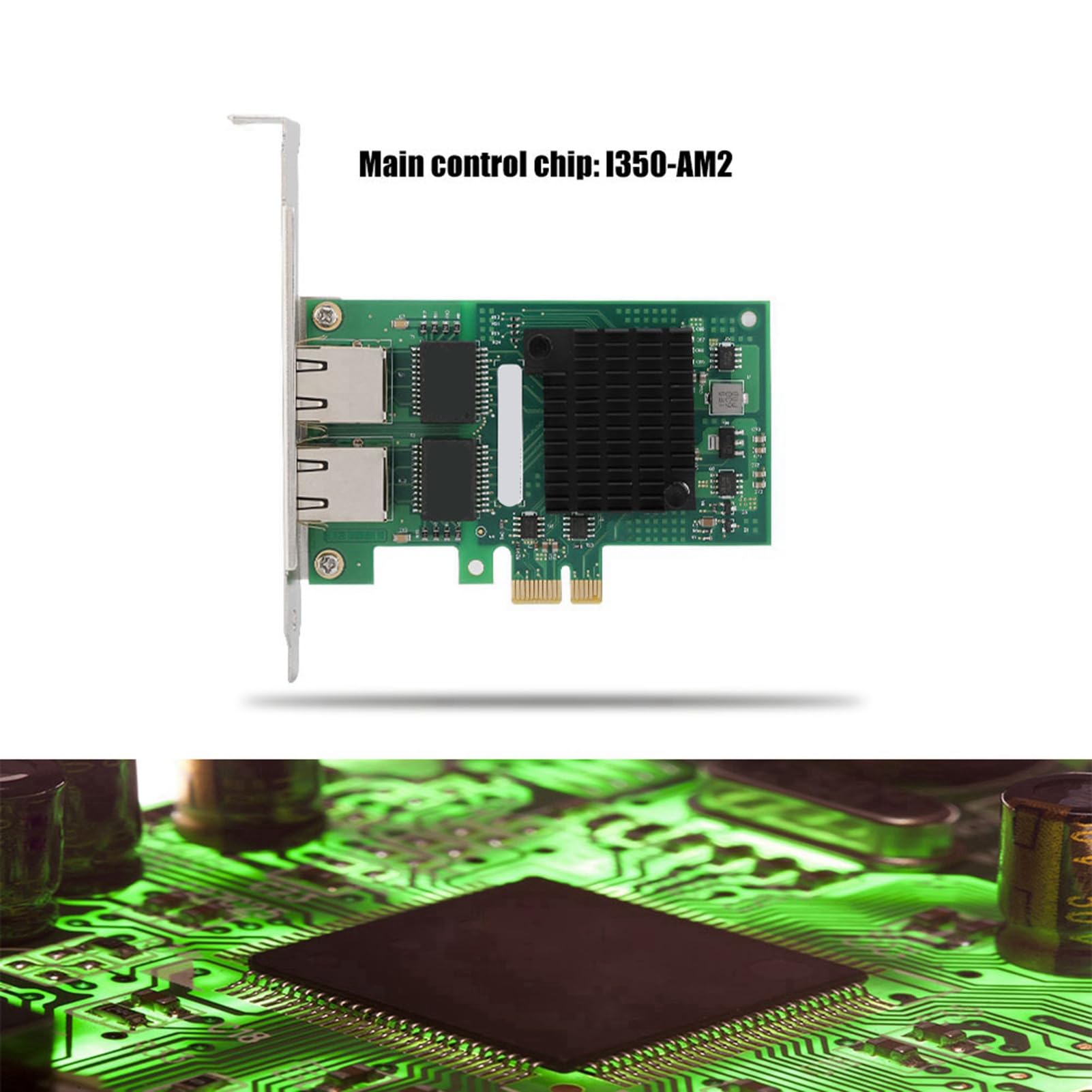 Annadue Tarjeta de Red PCIE Gigabit de 2 Puertos para Servidores