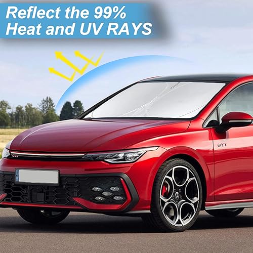 Miniatura 231 de Parasol para parabrisas de ajuste personalizado, cubierta para ventana delantera, visera plegable 210T, protector que bloquea los rayos ultravioleta