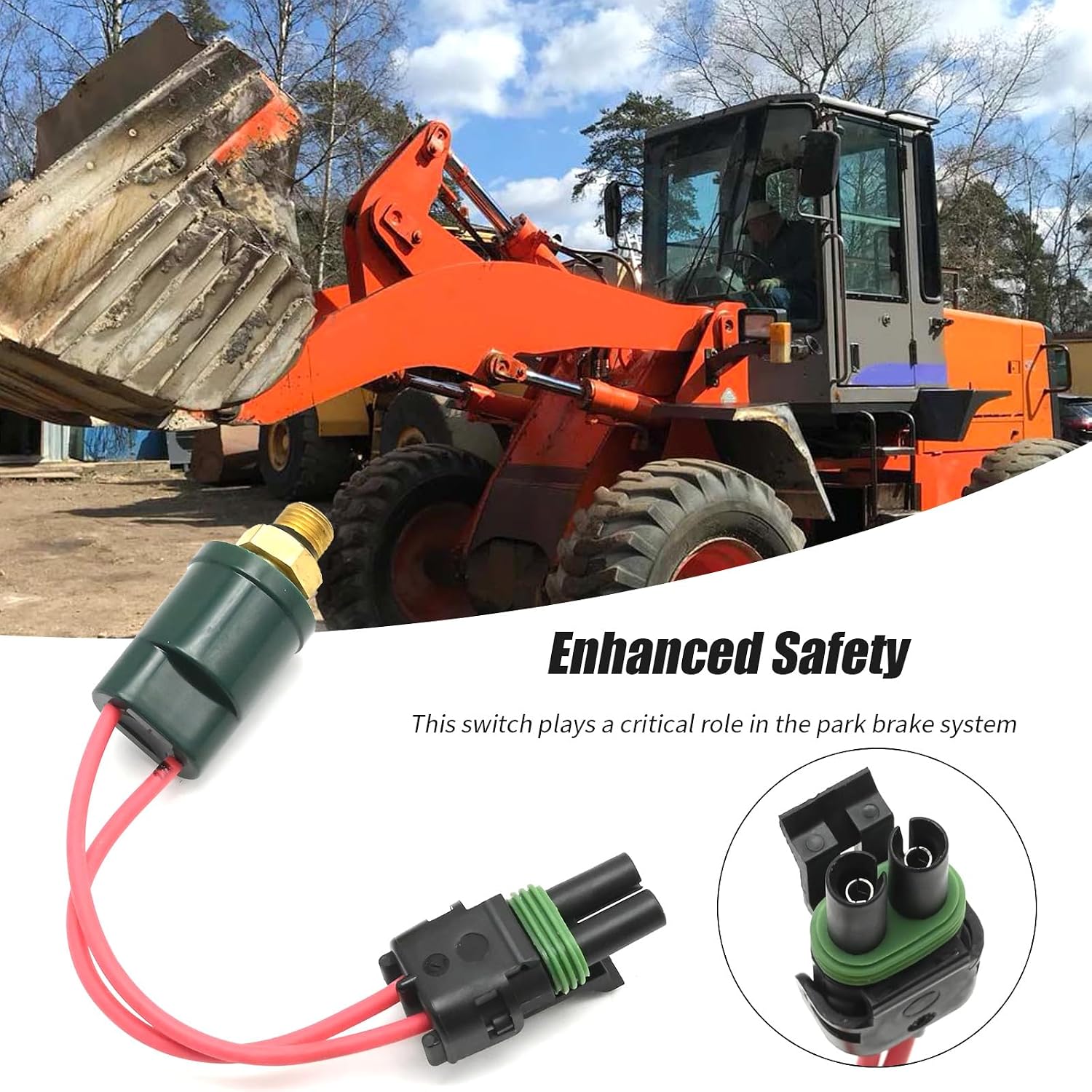 AT159811A AT159811 Oil Pressure Switch, Robust Park Brake Oil Switch, Replacement for John Deere 210K 210LE 210LJ 310E 310G 310J 310K, Replacement for LX100-2 LX150-2