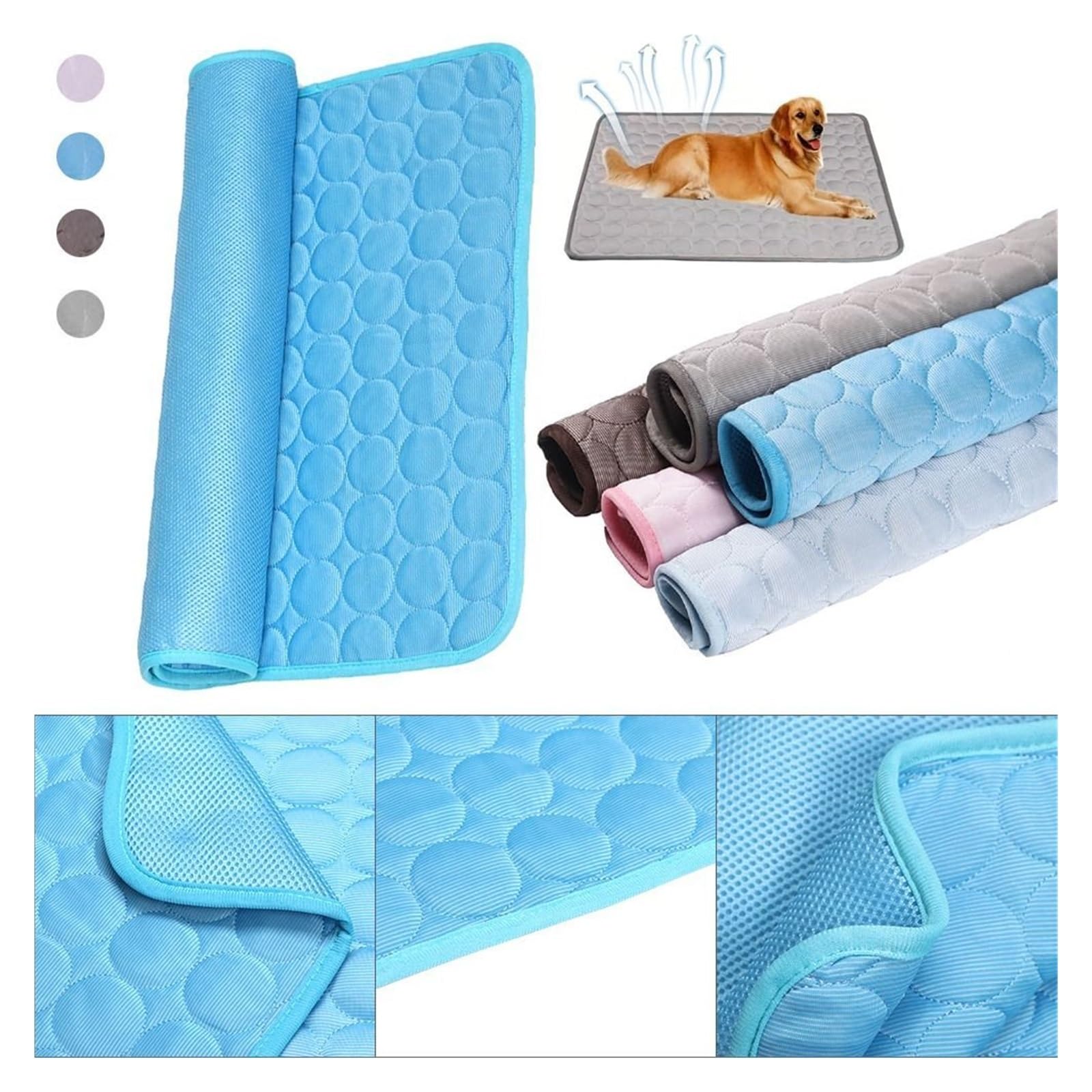 Kühlmatte für Haustiere Kühlmatte for Haustiere: Schlafmatte for Katzen und Hunde(Gray,2XL(150x100cm))