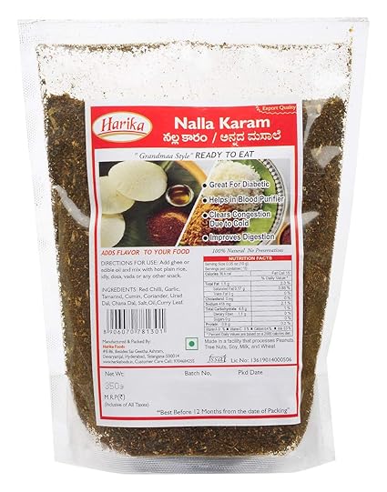 Harika Nalla Karam (Idly Malagai Podi), 350 g
