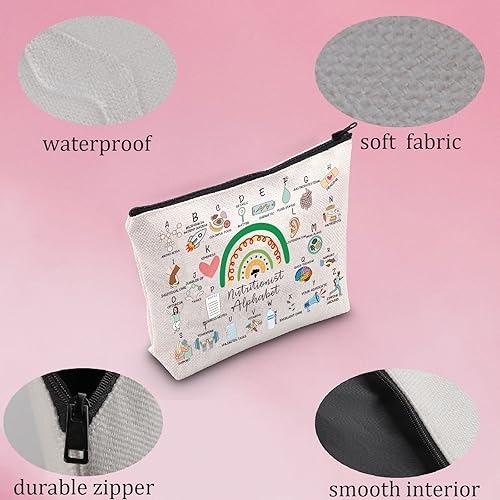 Miniatura 3 de Nutricionista Cosmético Maquillaje Bolsa Dietista Regalo Nutricionista Regalo de agradecimiento Nutricionista RD Regalo de graduación, Nutricionista