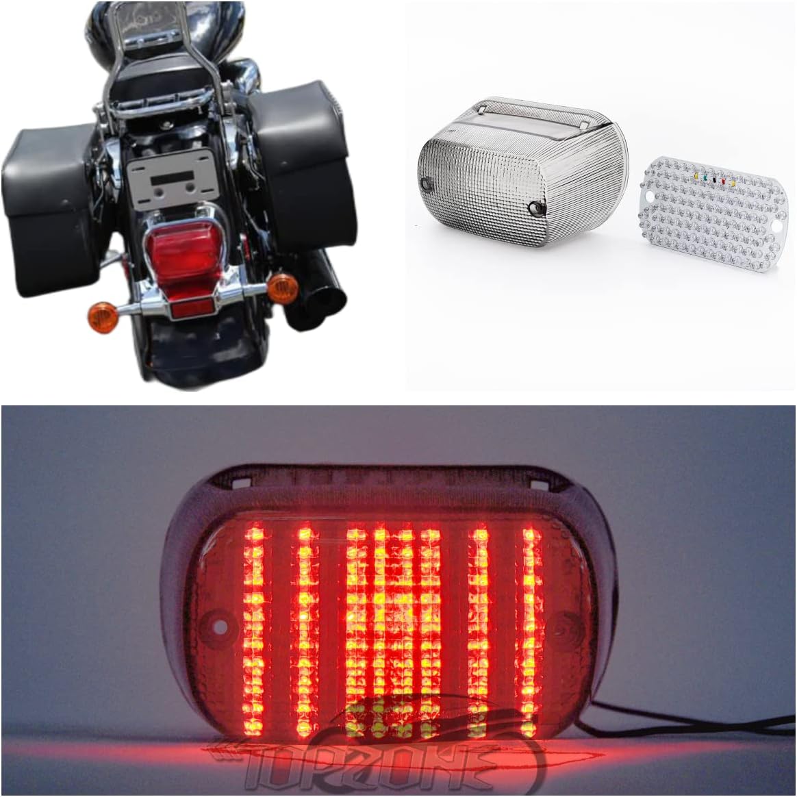 Motorcycle 3 In 1 LED Tail Light Integrated Running Indicator Brake Turn Signal Lamp For Suzuki - Foto 3