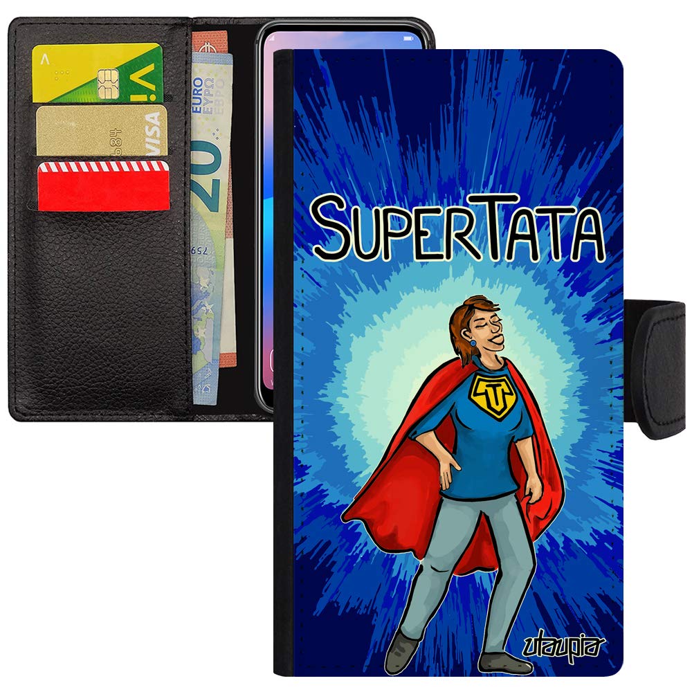 Coque iPhone SE drôle pour tata active style comics bleu