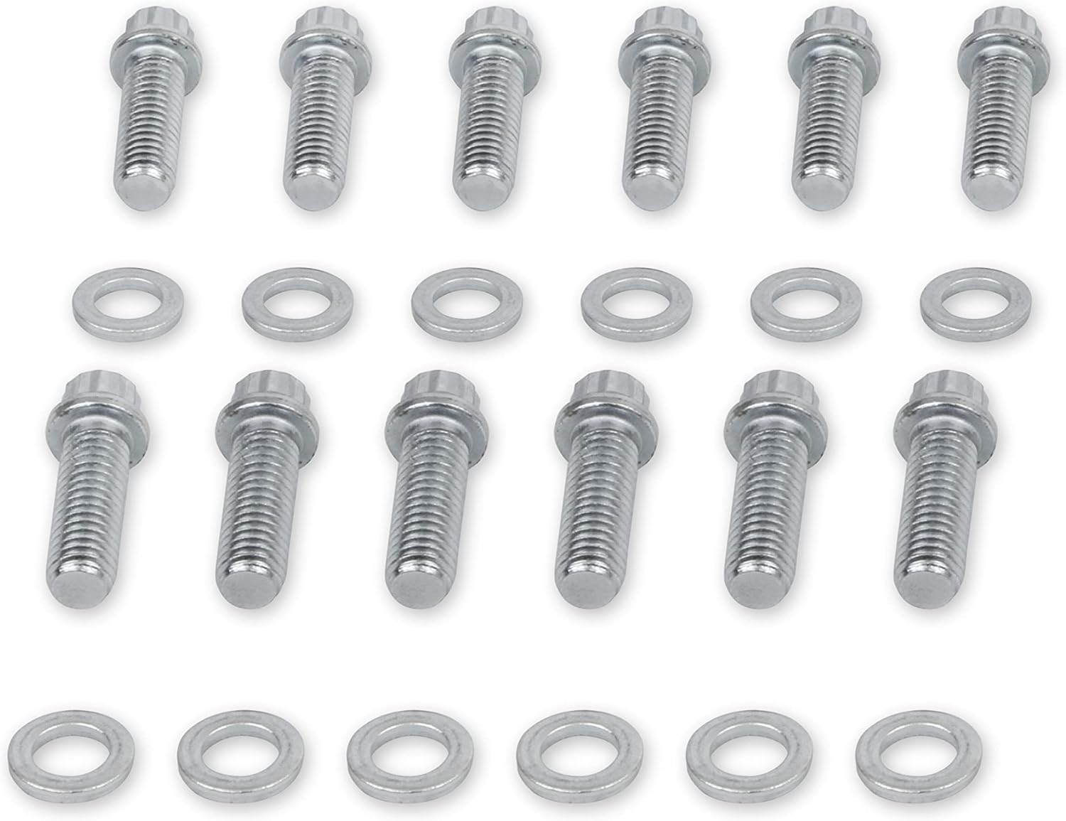 Mr. Gasket 12 Pt Intake Manifold Bolt Kit Sb Chev, Silver