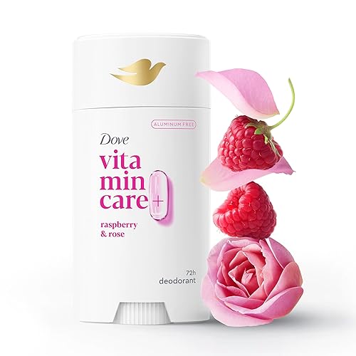Miniatura 4 de Dove VitaminCare+ Desodorante en barra libre de aluminio frambuesa y rosa para protección de olores 72H Desodorante transpirable para mujeres 2.6