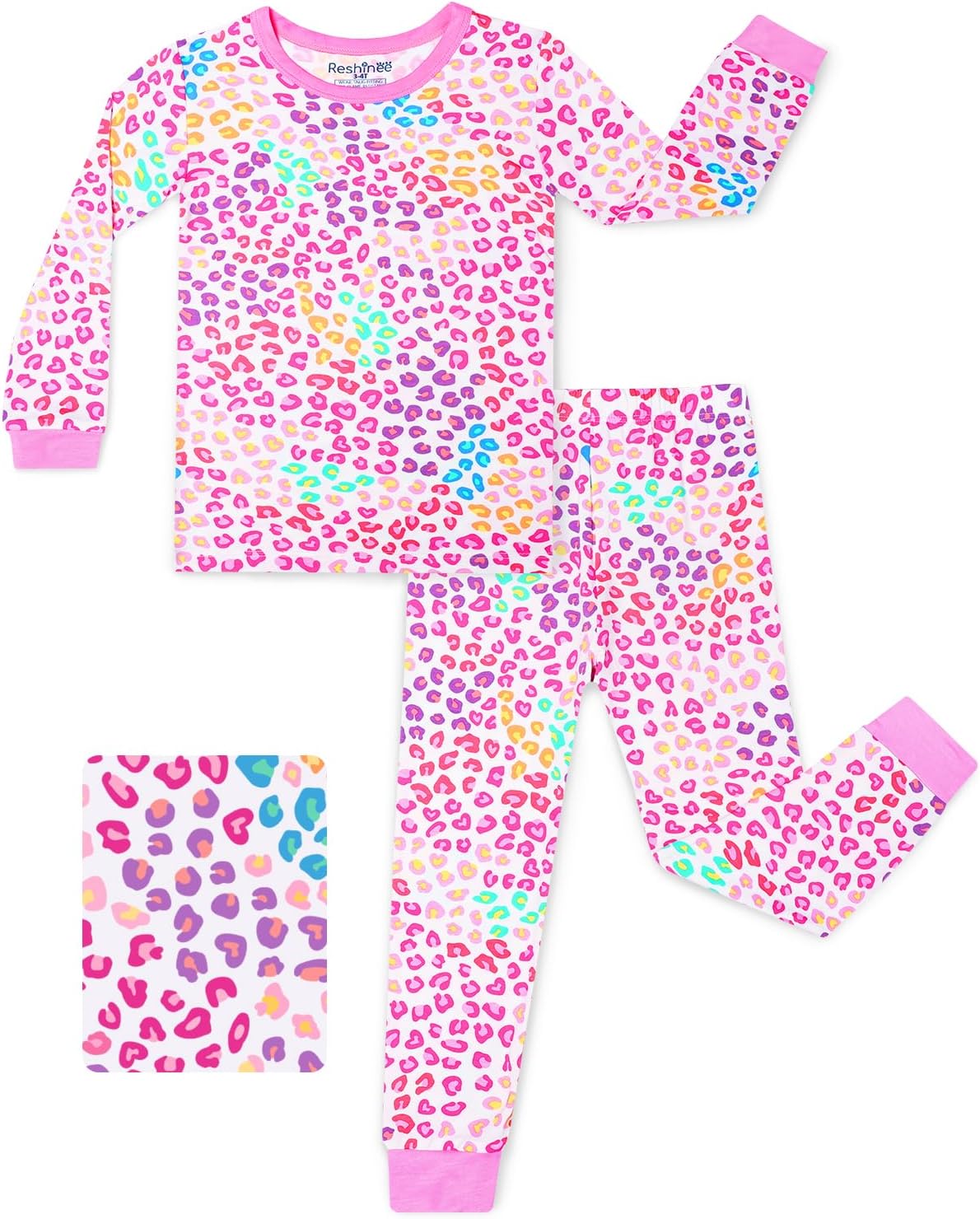 Bamboo Viscose Toddler Girls Kids Pajama Sets 12M-8Y Snug fit Long-Sleeve Softness Sleepwear Pjs 2pcs Jammies