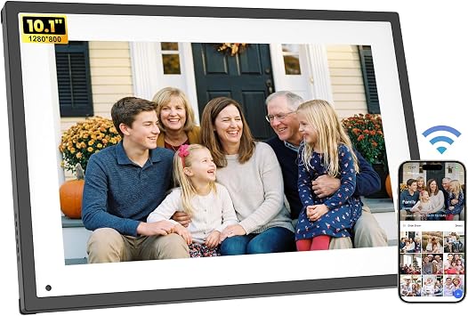 10.1" Digital Calendar, Gift for Mother, Person & Family Schedule Planning Interactive Touchscreen, Smart Daily Weekly Monthly Planner Shared Album Frame for Study Office Family, Desk Mountable
