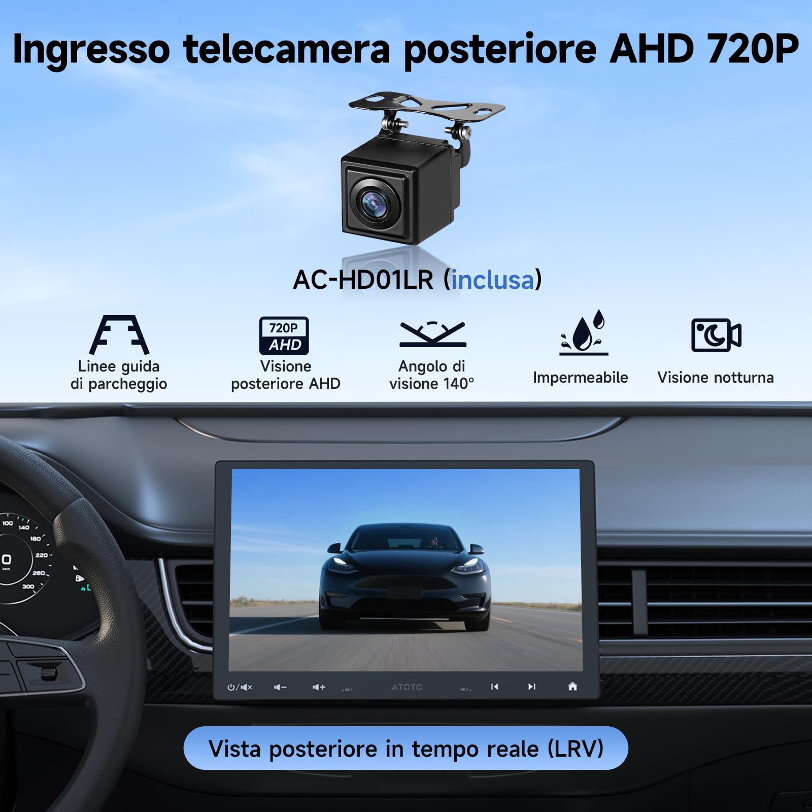 A5L 10.1 Pouces 2 DIN & 1 DIN Adaptatif Autoradio Android, Écran Flottant Voiture, CarPlay & Android Auto sans Fil, 24 Bandes, Suivi GPS, Caméra de Recul, HD LRV, 2G+32G, DSP/FM/RDS